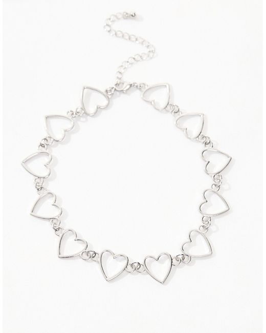 ASOS Natural Choker Necklace With Heart Design