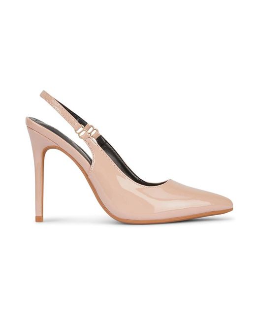 SEQWL White Pointed Toe Slingbacks High Stiletto Heel Pump Shoes
