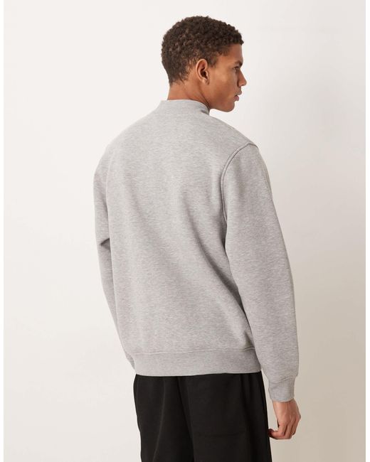 ASOS White Jersey Zip-up Bomber Jacket for men