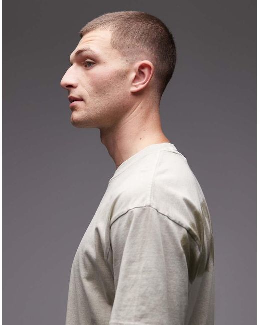 Carhartt Gray rggd Relaxed T-shirt With Logo Back Print for men