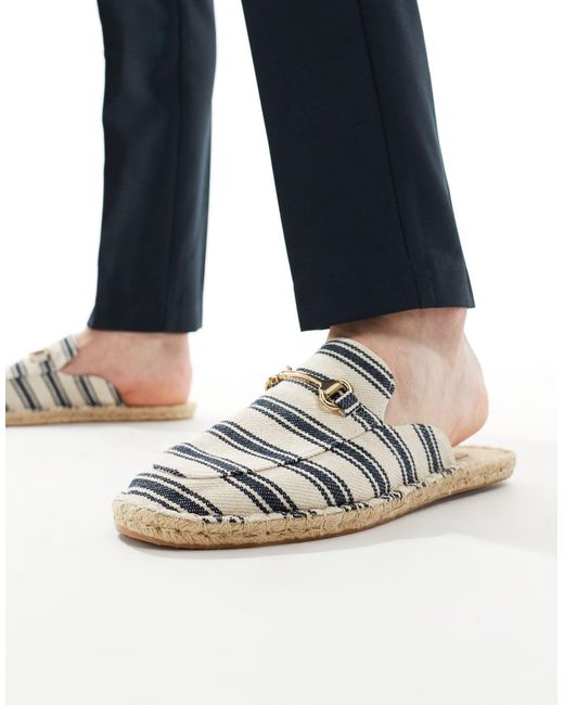 ASOS Blue Mule Espadrille With Gold Snaffle for men