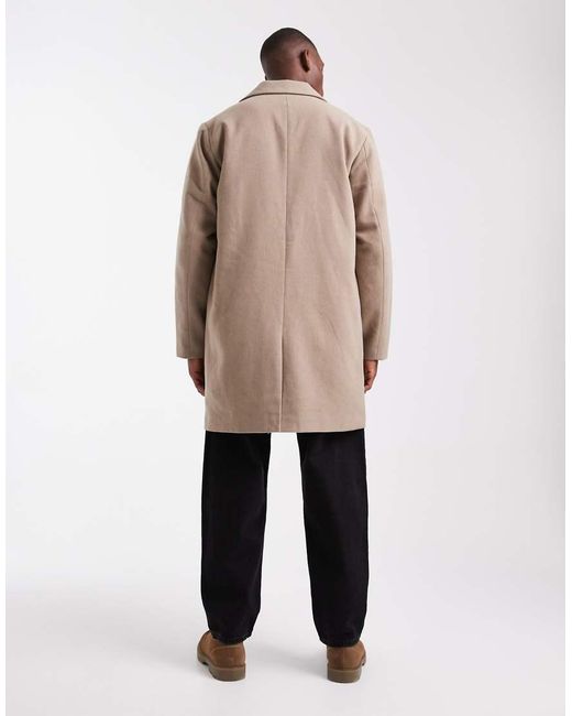 Jack & Jones Natural Wool Blend Overcoat for men