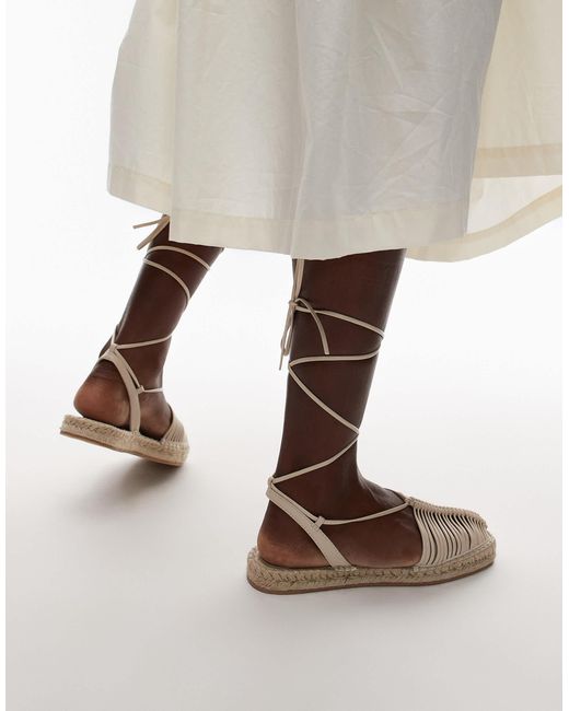 TOPSHOP White Helayna Woven Espadrilles