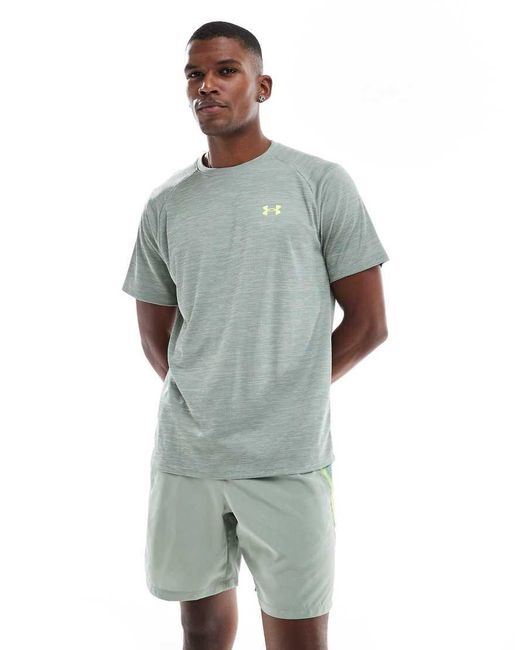 Under Armour Green Tech Textured T-shirt for men