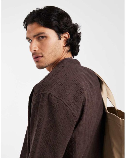 Camicia Comoda di Only & Sons in Brown da Uomo