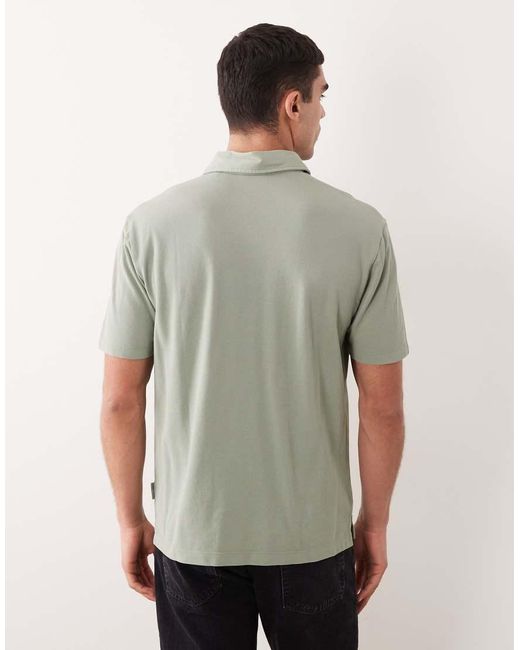 ARMANI EXCHANGE Green Short Sleeve Logo Polo for men