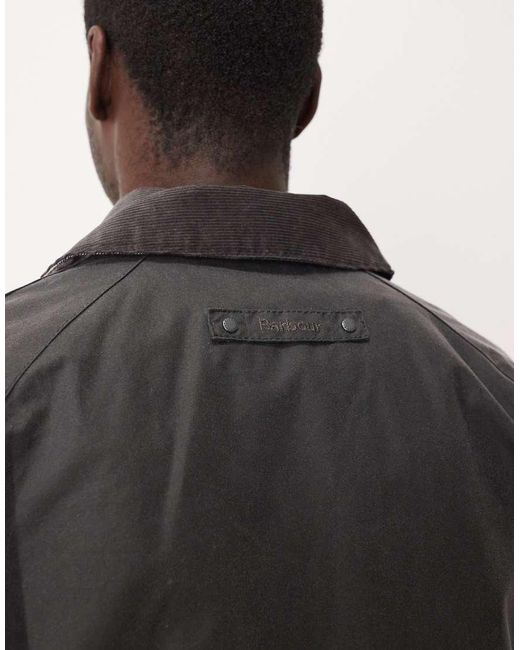 Barbour Gray Lorden Wax Mac for men