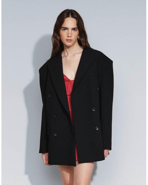 ASOS Black Tailored Super Oversized Double Breasted Blazer