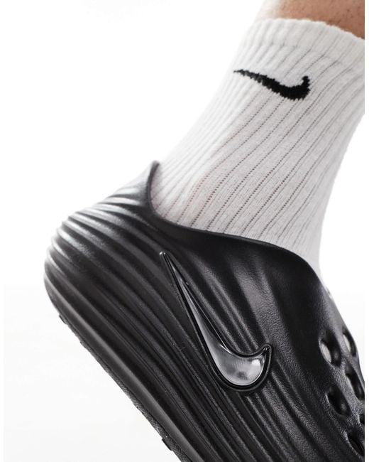 Nike Black Reactx Rejuven8 Clogs for men