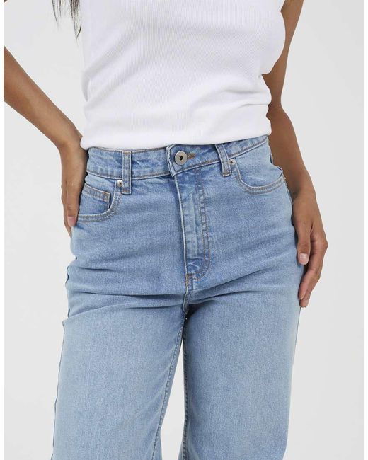 Brave Soul Blue Mid Rise Wide Leg Jeans