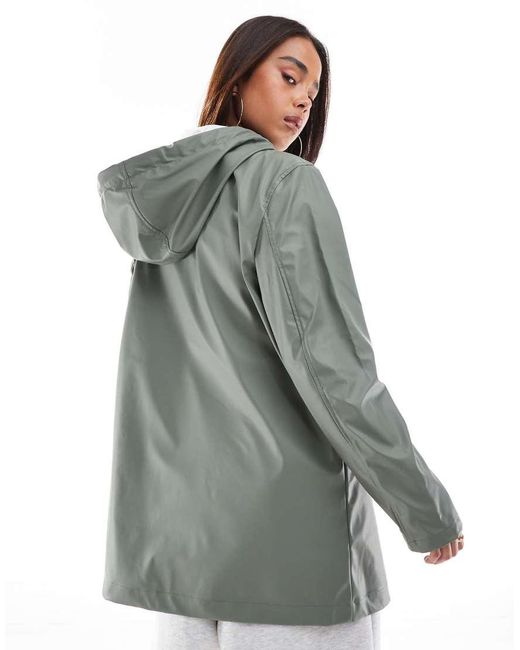 ONLY Gray Hooded Raincoat