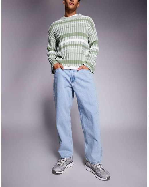 Aape By A Bathing Ape Blue Aape By A Bathing Ape Loose Fit Denim Jeans for men