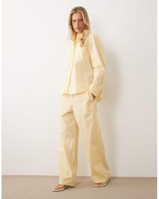 GOOD AMERICAN Natural Poplin Classic Boxy Shirt Co-Ord