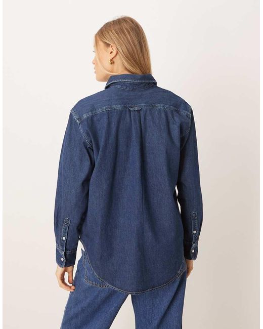 Gant Blue Relaxed Fit Denim Shirt