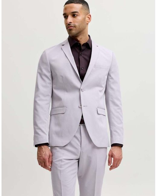 Jack & Jones Gray Single-Breasted Blazer for men