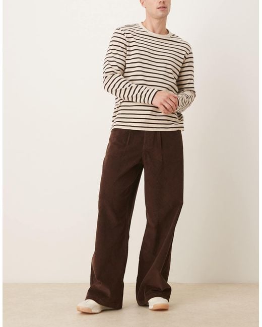 ASOS Brown Super Baggy Trousers for men