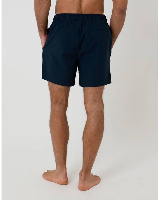 Threadbare Blue 2-Pack Stripe Seersucker Swim Shorts for men