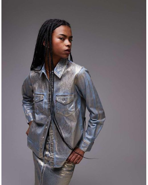 Camisa Vaquera Metalizado De Estilo Wéstern Iconic De (Parte De Un Conjunto) Levi's de color Gray