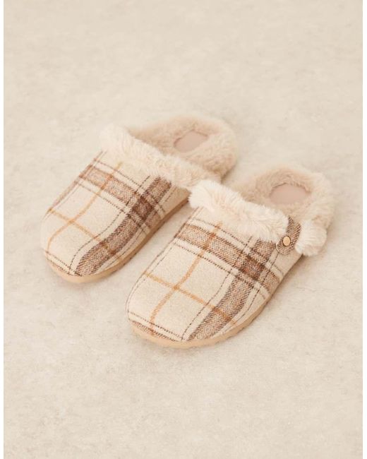 ASOS Natural Zabby Clog Mule Slipper