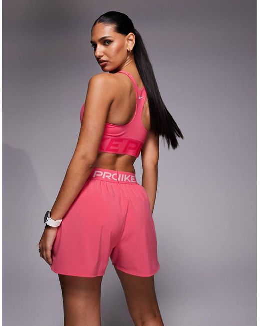 Nike Pink Nike Pro Training Dri-fit 365 3 Inch Woven Shorts