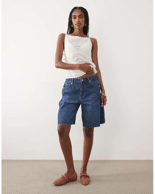 Abercrombie & Fitch Blue Knitted Sleeveless Top