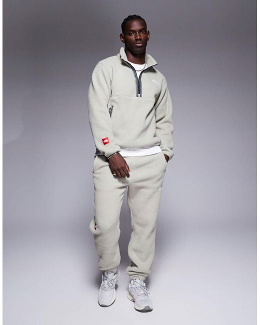The North Face Gray Seven Summits Fleeski 1/4 Zip Heavyweight Fleece Jacket for men