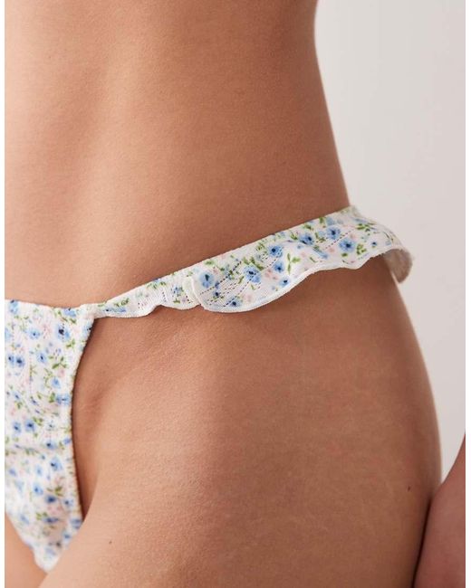 Wild Lovers Natural Lison Floral Ruffle French Brief