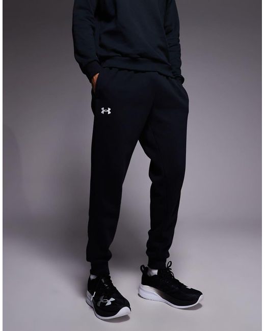 Under Armour Black Rival Fleece Joggers for men