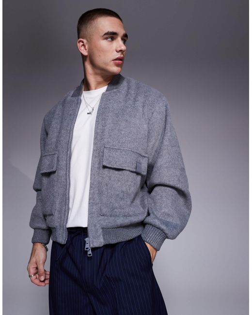 The Couture Club – bomberjacke aus einer wollmischung in Blue für Herren