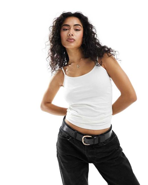 Top De Tirantes De Jdy de color White
