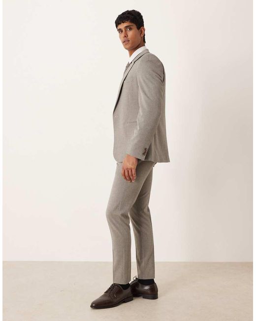 ASOS Natural Skinny Suit Pants for men