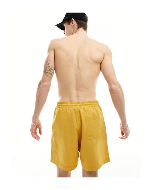 Carhartt Yellow Chase Swim Shorts for men