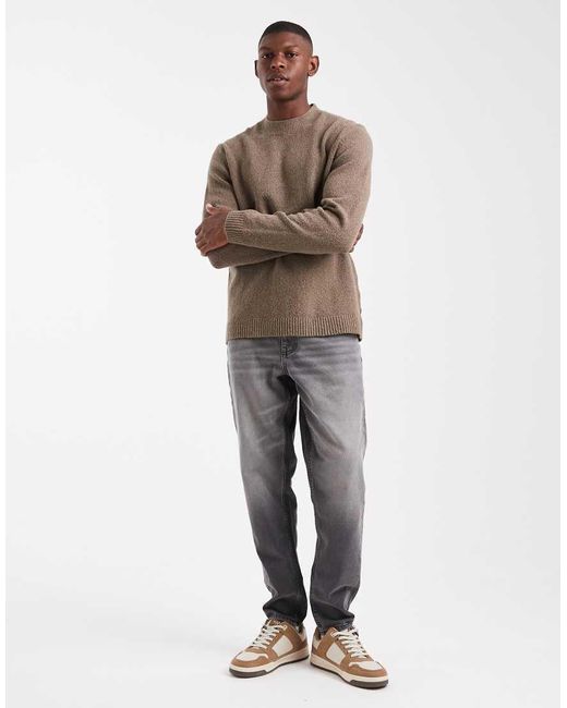 Jack & Jones Brown Premium Boucle Jumper for men