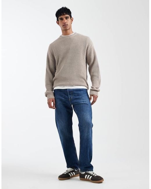 Jack & Jones Gray Oversize Jumper for men