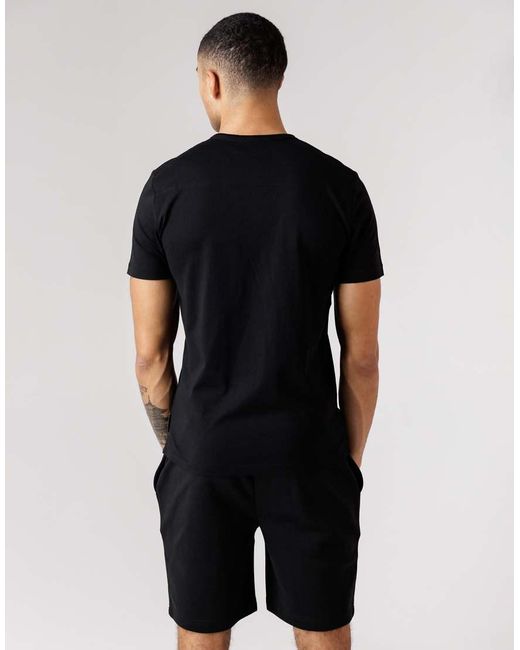 French Connection Black Cotton T-Shirt And Shorts Co Ord Set for men