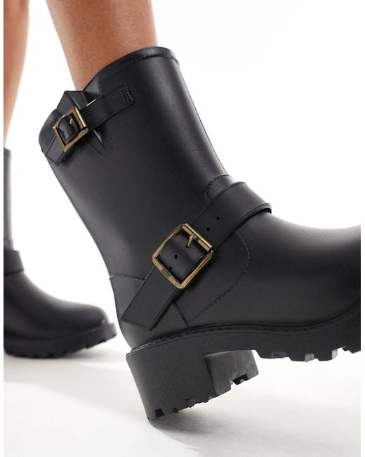 Glamorous White Biker Wellies