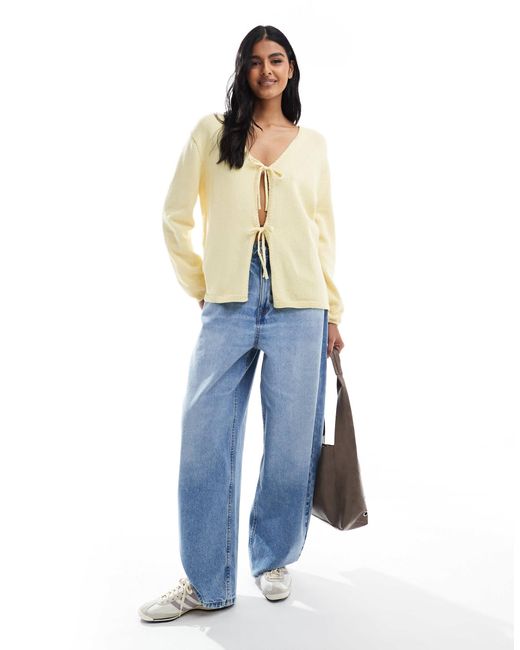 ASOS Natural – oversize-strickjacke