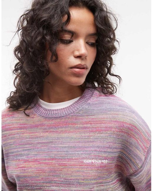 Carhartt Purple Keenan Knitted Jumper