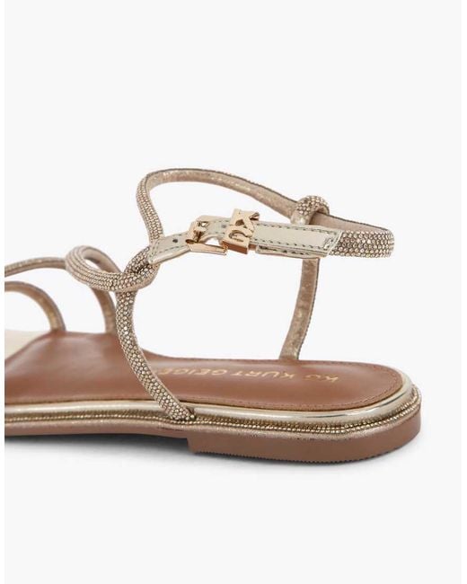 KG by Kurt Geiger White Priya Flat Sandals