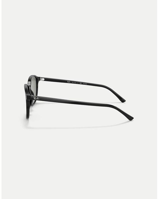 Ray-Ban Black Leonard Square Polarised Sunglasses With Lens