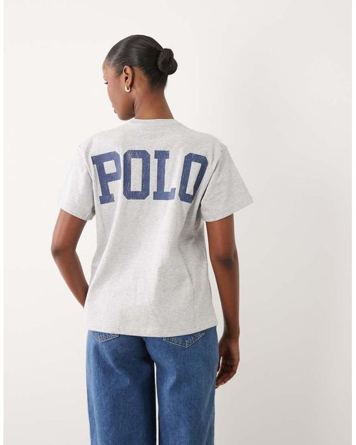 Polo Ralph Lauren White Back Print Straight Fit T-shirt