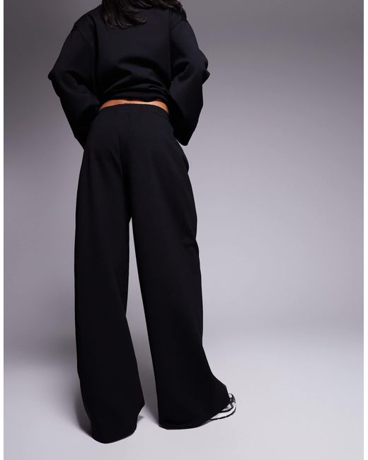 ASOS Blue – sehr weit geschnittene hose aus interlock-stoff
