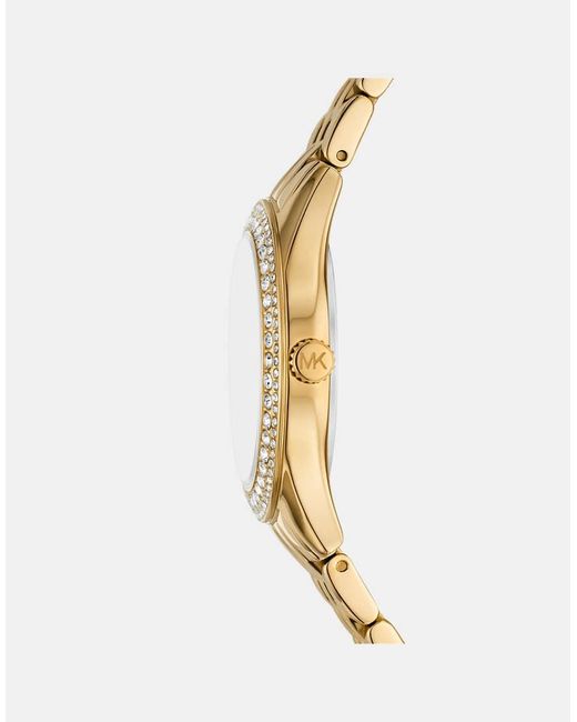 Michael Kors Metallic Harlowe Three-Hand, -Tone Stainless Steel Watch