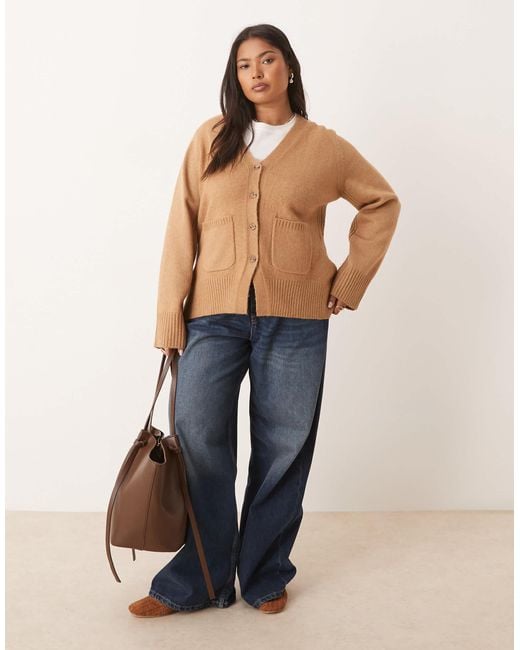ASOS Blue Asos design curve – boyfriend-strickjacke