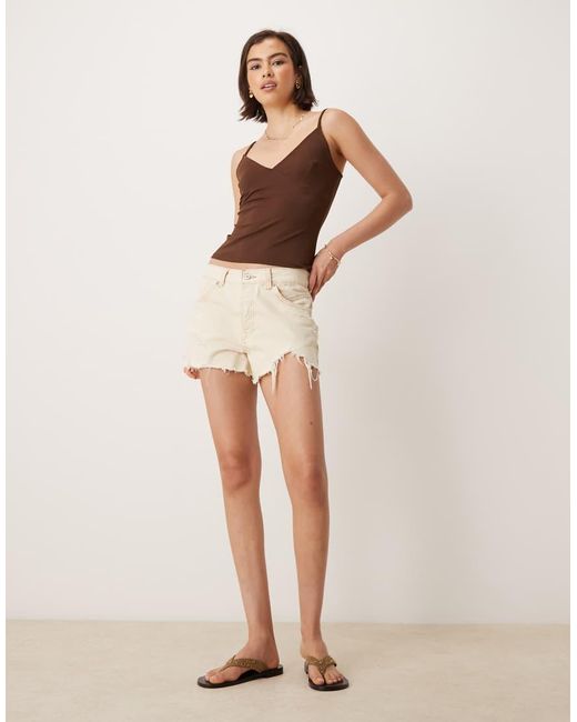 ASOS Natural Polyamide Bust Cup Cami Top