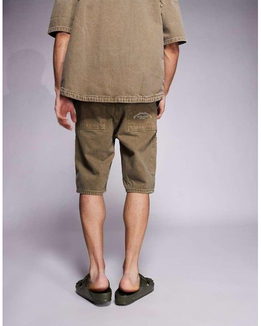 Good For Nothing Natural Co-ord Denim Cargo Shorts for men