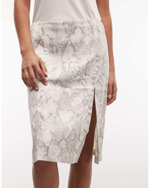 Monki White Knee Length Skirt