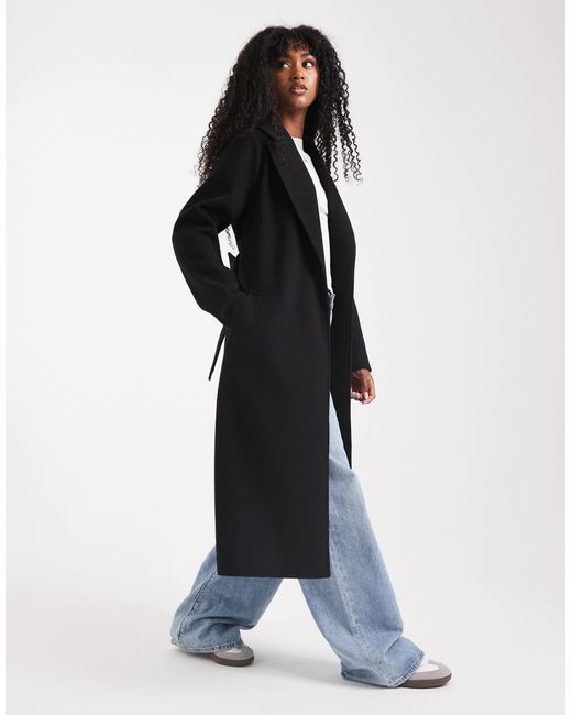 New Look Blue Longline Belted Coat