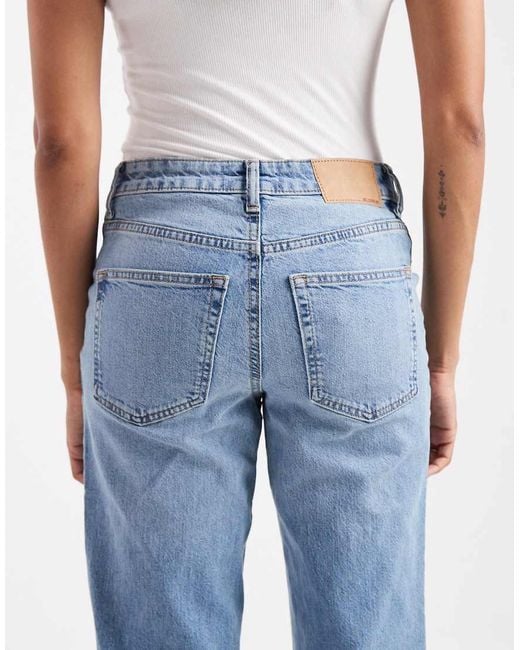 Vaqueros Azul Claro Medio Cómodos Y Elásticos De Pernera Recta De Asos Design Maternity ASOS de color Blue