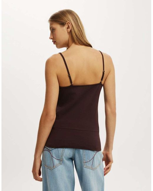 Cotton On Red Olivia Basque Cami